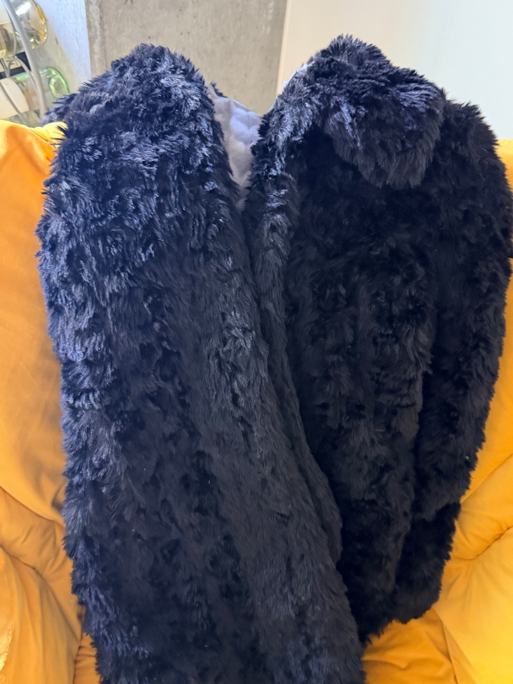 Black Faux UNREAL FUR Women's Coat - Classic Plush Jacket